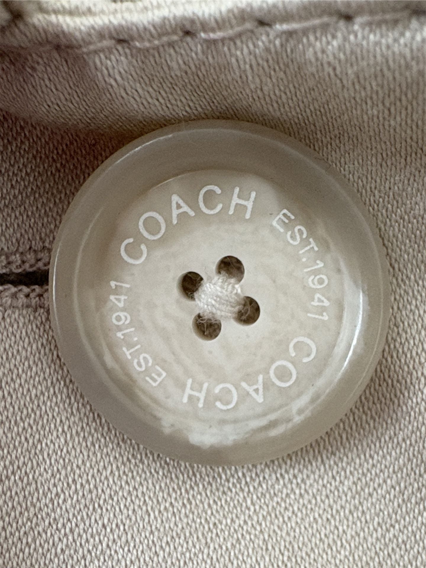 Coach Trench Coat Signature Lining Tan Size M 7