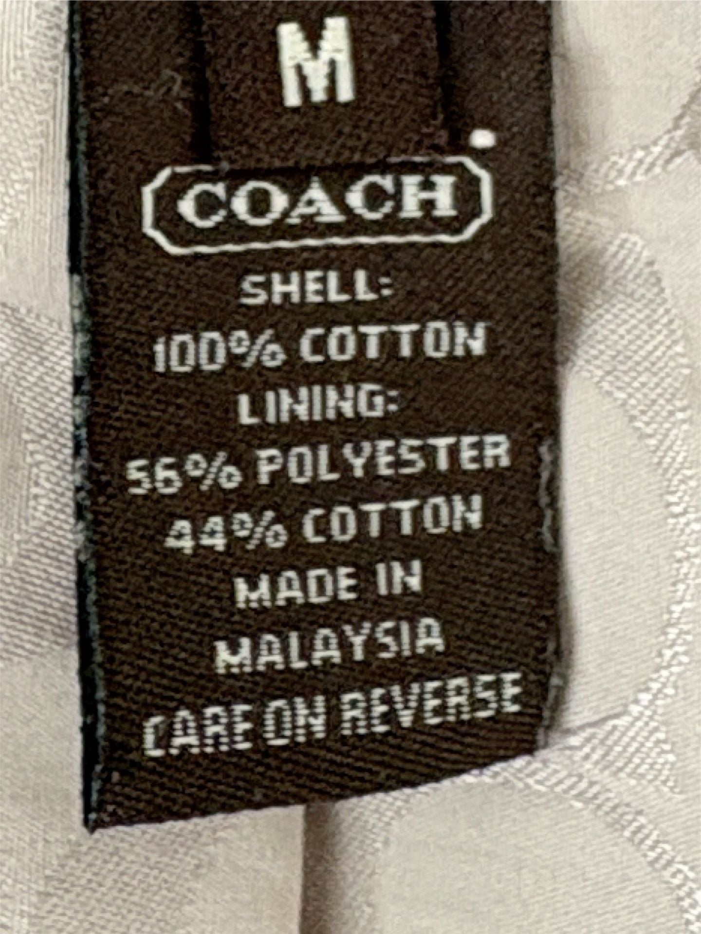 Coach Trench Coat Signature Lining Tan Size M 9