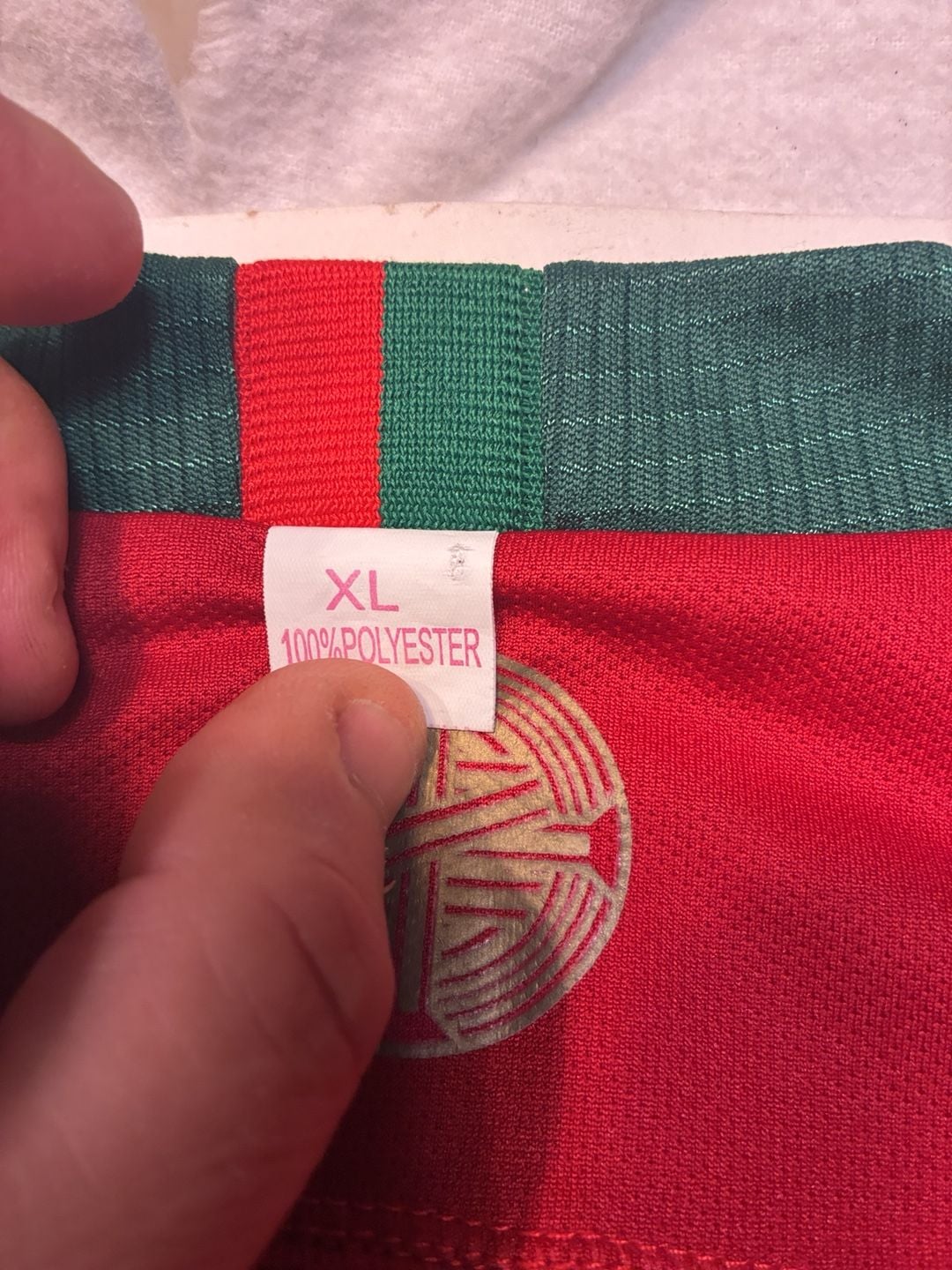 Portugal Soccer Jersey Size XL Red FPF Crest 11 6