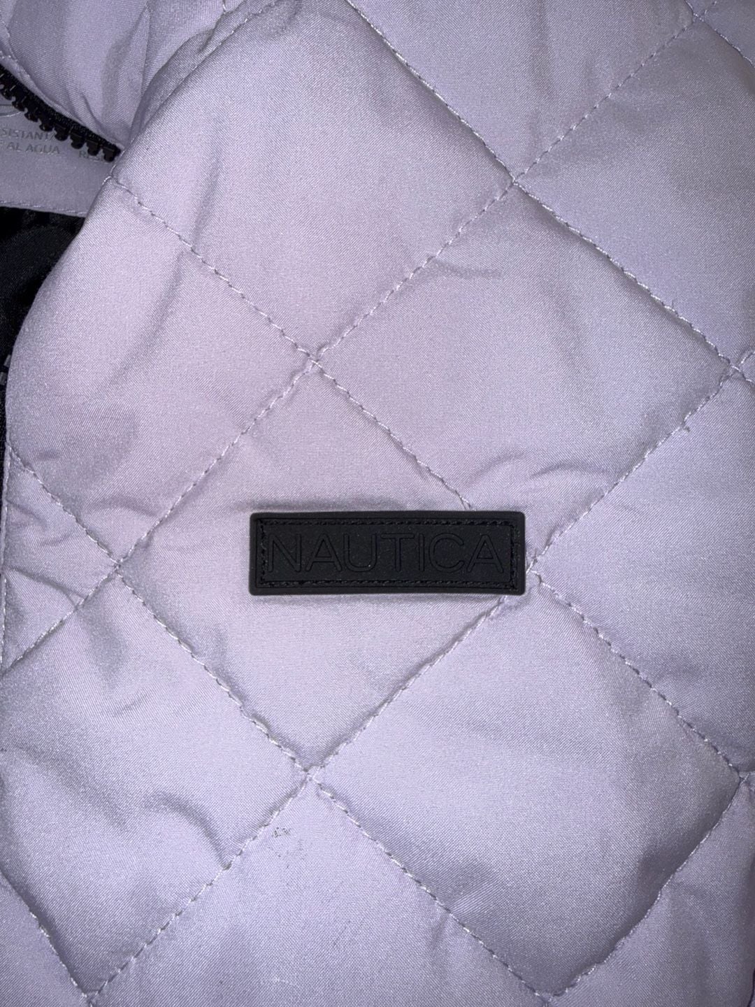 Nautica Quilted Full Zip Vest Light Purple Size Small 3