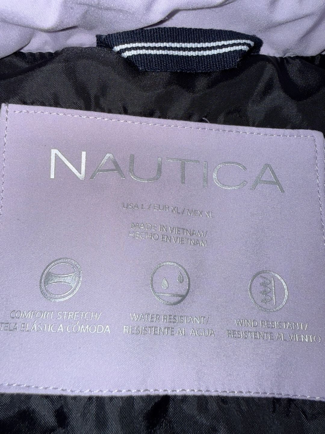 Nautica Quilted Full Zip Vest Light Purple Size Small 4