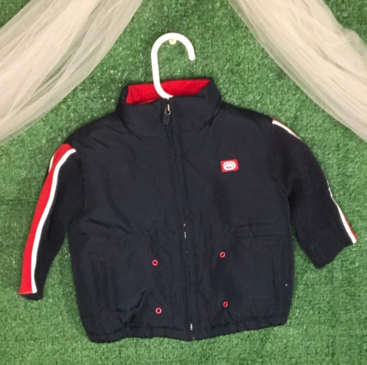 Ecko Unltd. Jacket Size 18M Black Red Full Zip 2