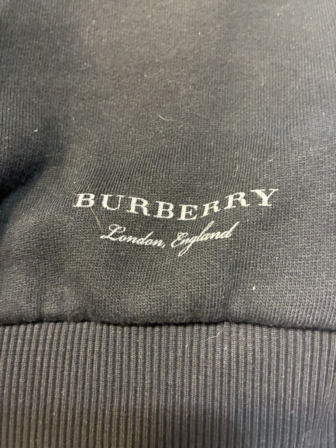 Burberry London England Sweatshirt XL Black Gray Raglan Pocket 3