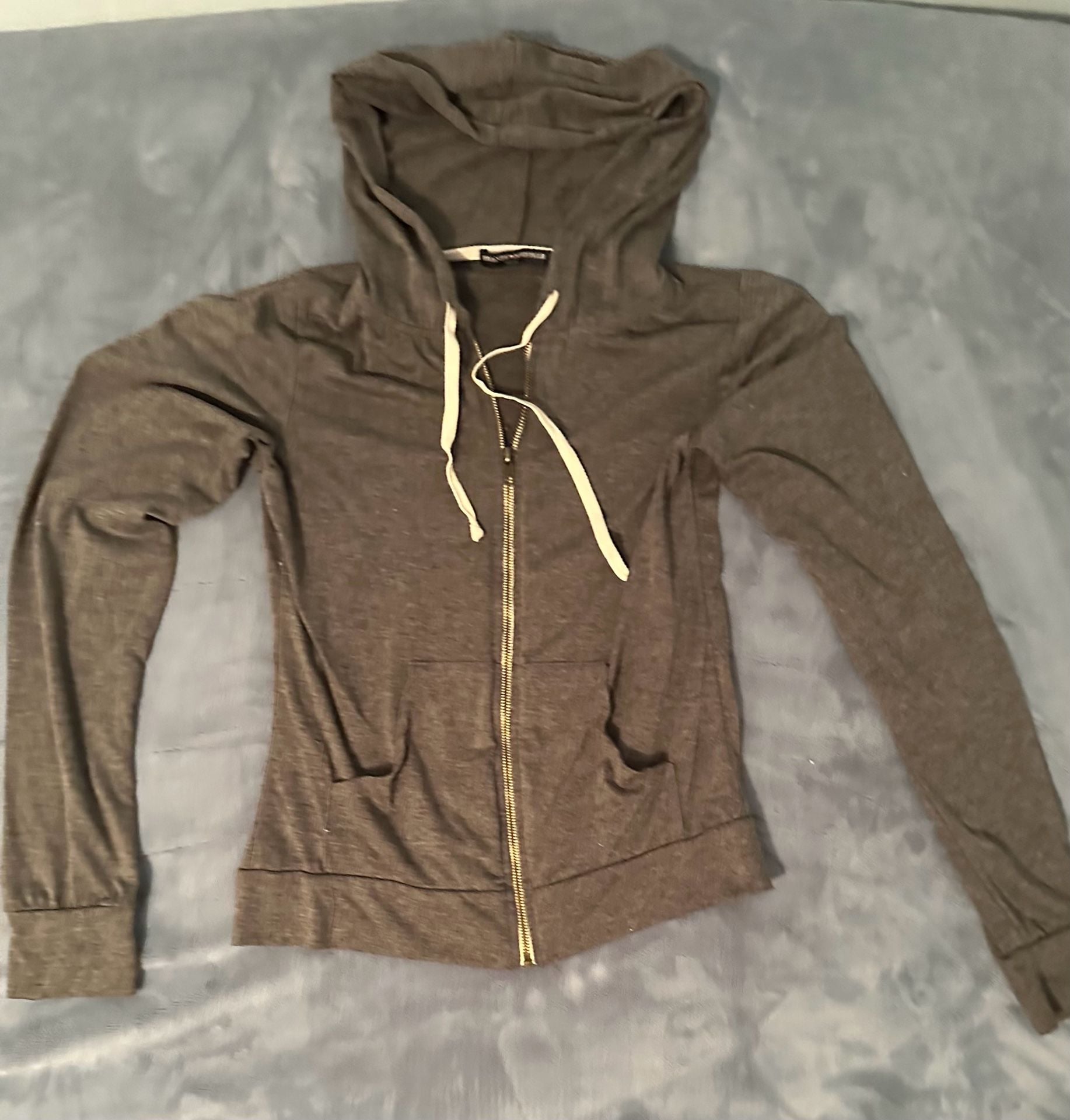 Brandy Melville Full Zip Hoodie Gray 4