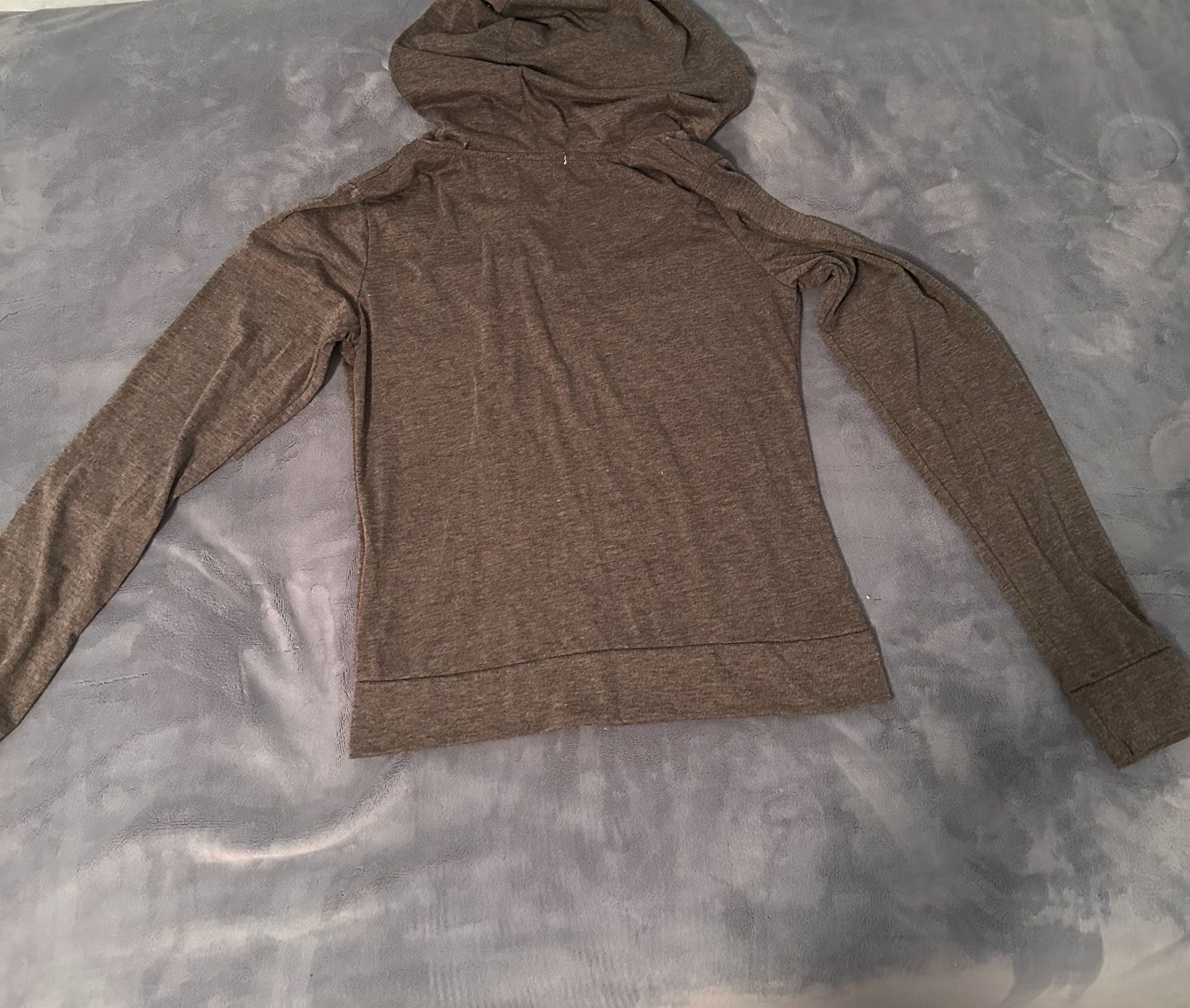 Brandy Melville Full Zip Hoodie Gray 10