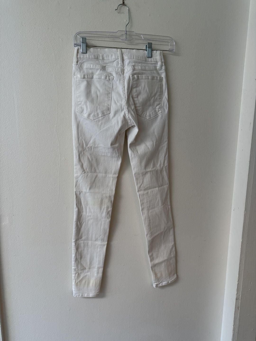 FRAME Denim Skinny Jeans Size 26 White 4