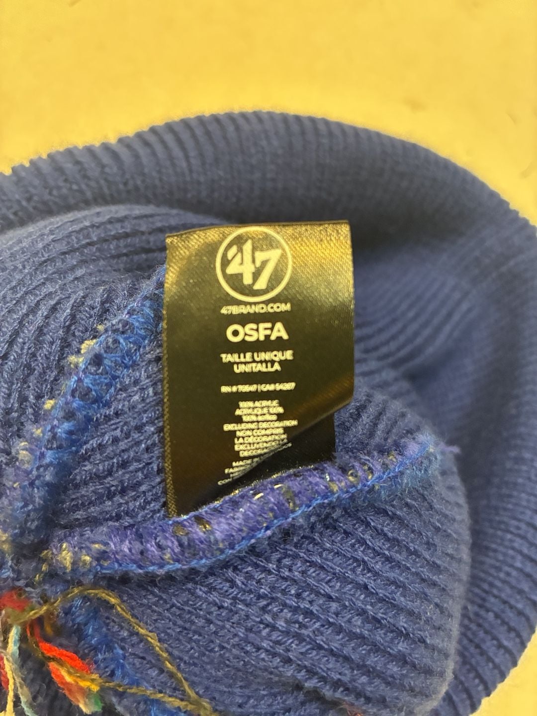 47 Brand Los Angeles Dodgers Pom Beanie Hat OSFA Blue Striped New With Tags 8