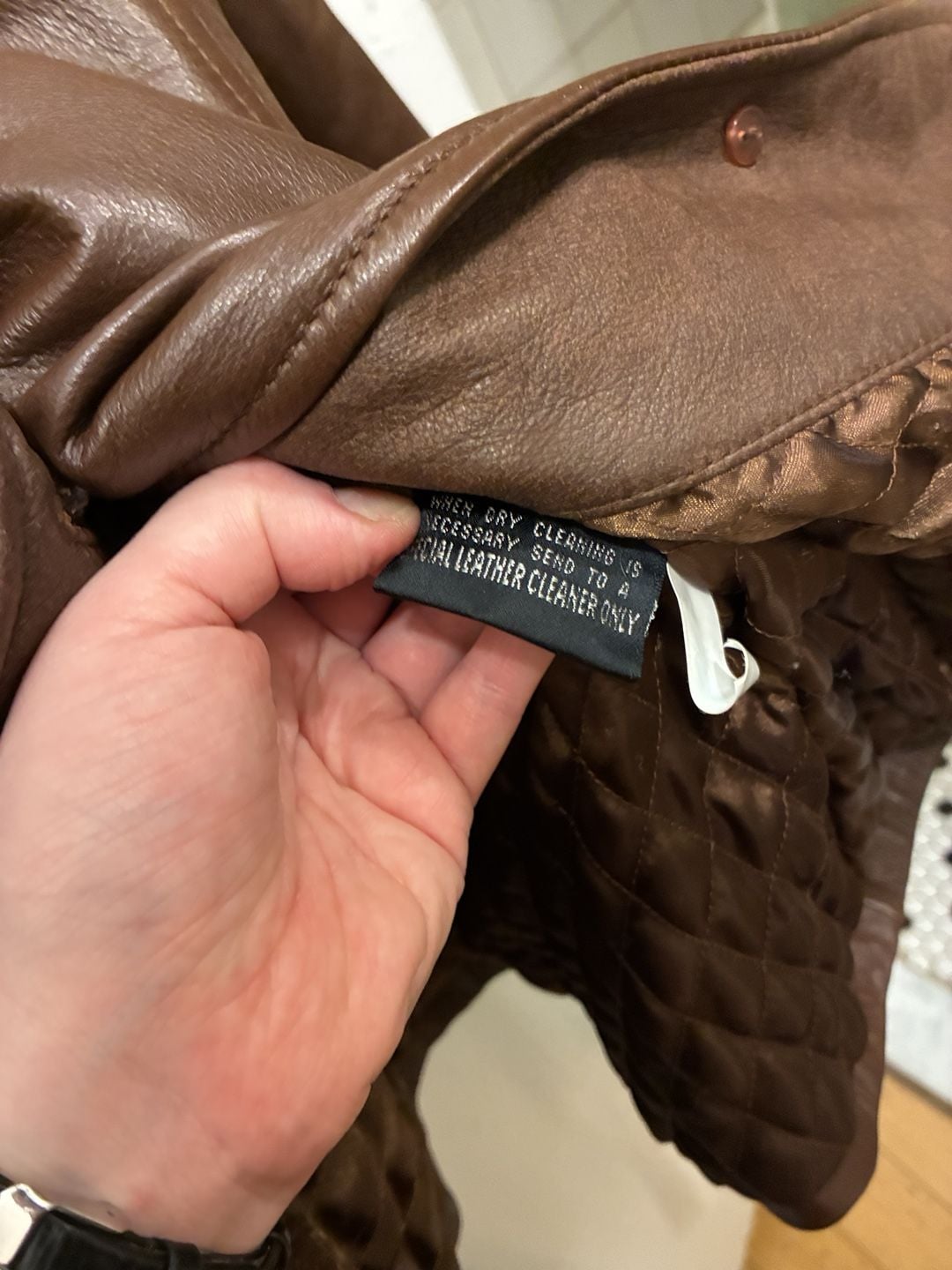 Vintage 1990s Wilsons Leather Jacket Size XL Brown Leather Belted Blazer Coat 5
