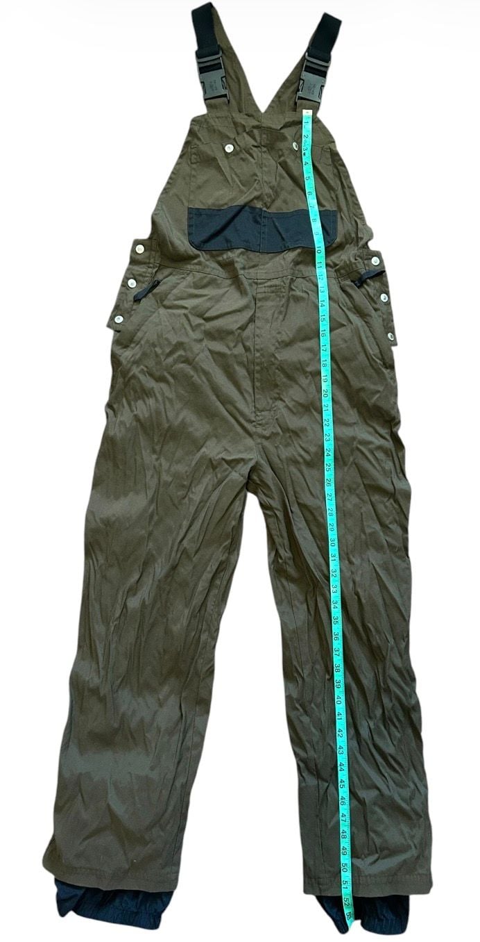 Vintage Killer Loop Snow Bib Overalls Olive Green Small 5