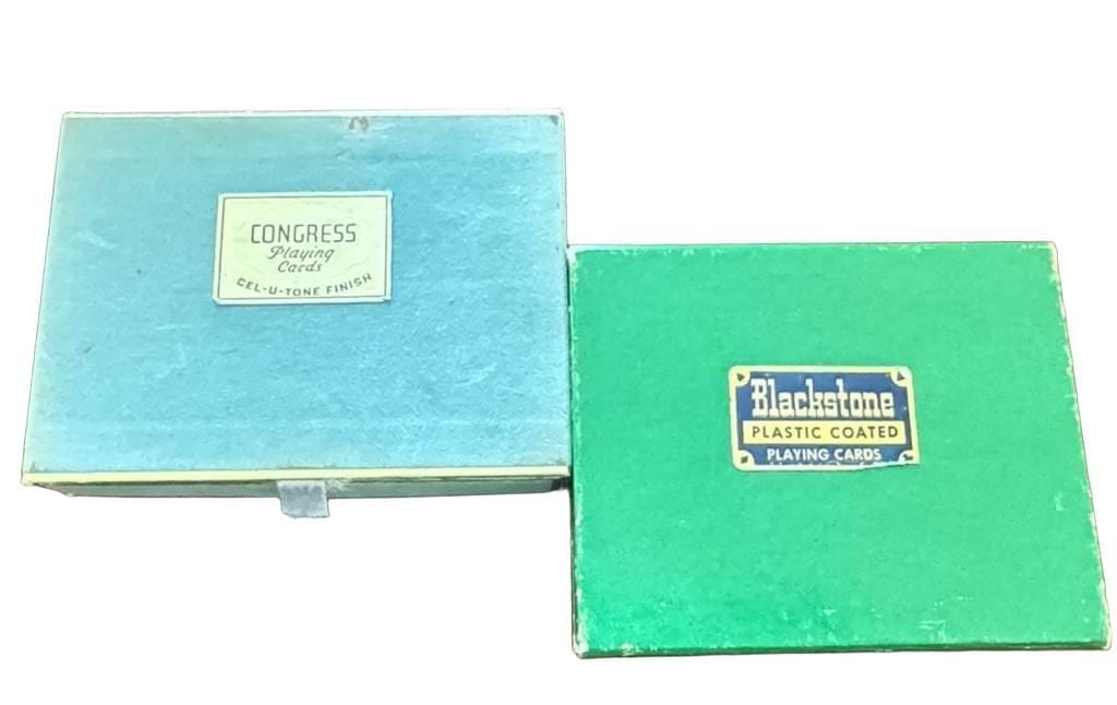 Vintage Congress And Blackstone Playing Cards Set Of Two 1
