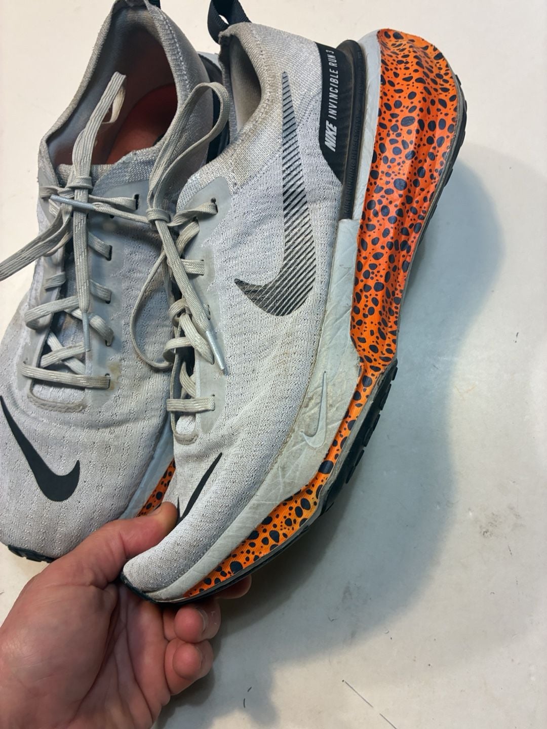Nike ZoomX Invincible Run 3 Running Shoes Orange Black Leopard 4