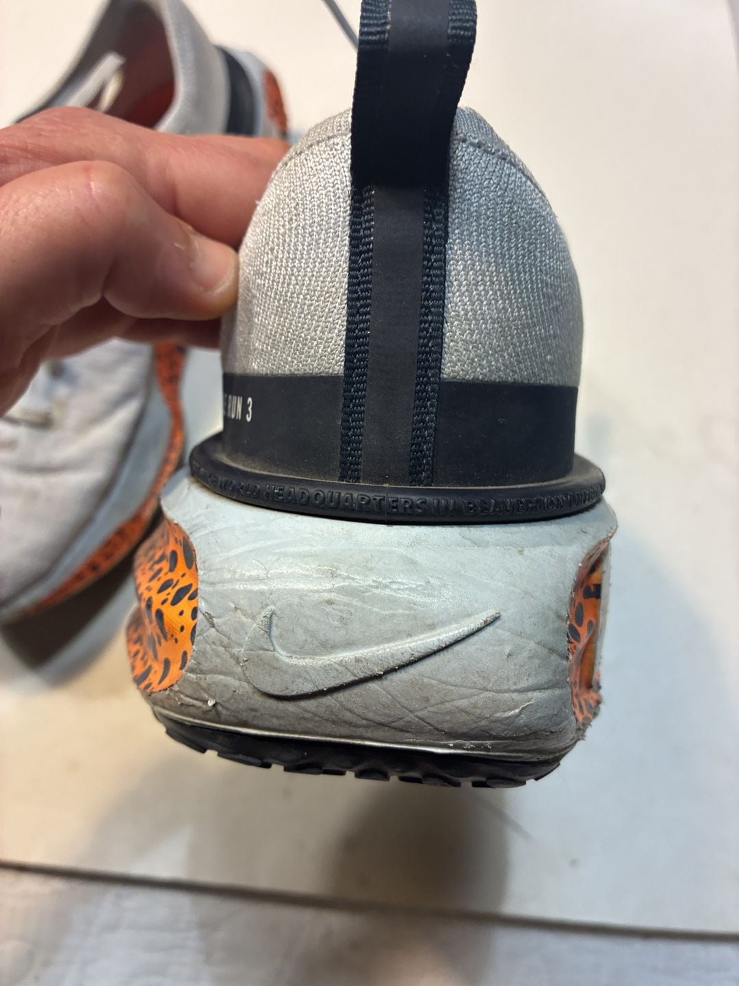Nike ZoomX Invincible Run 3 Running Shoes Orange Black Leopard 8