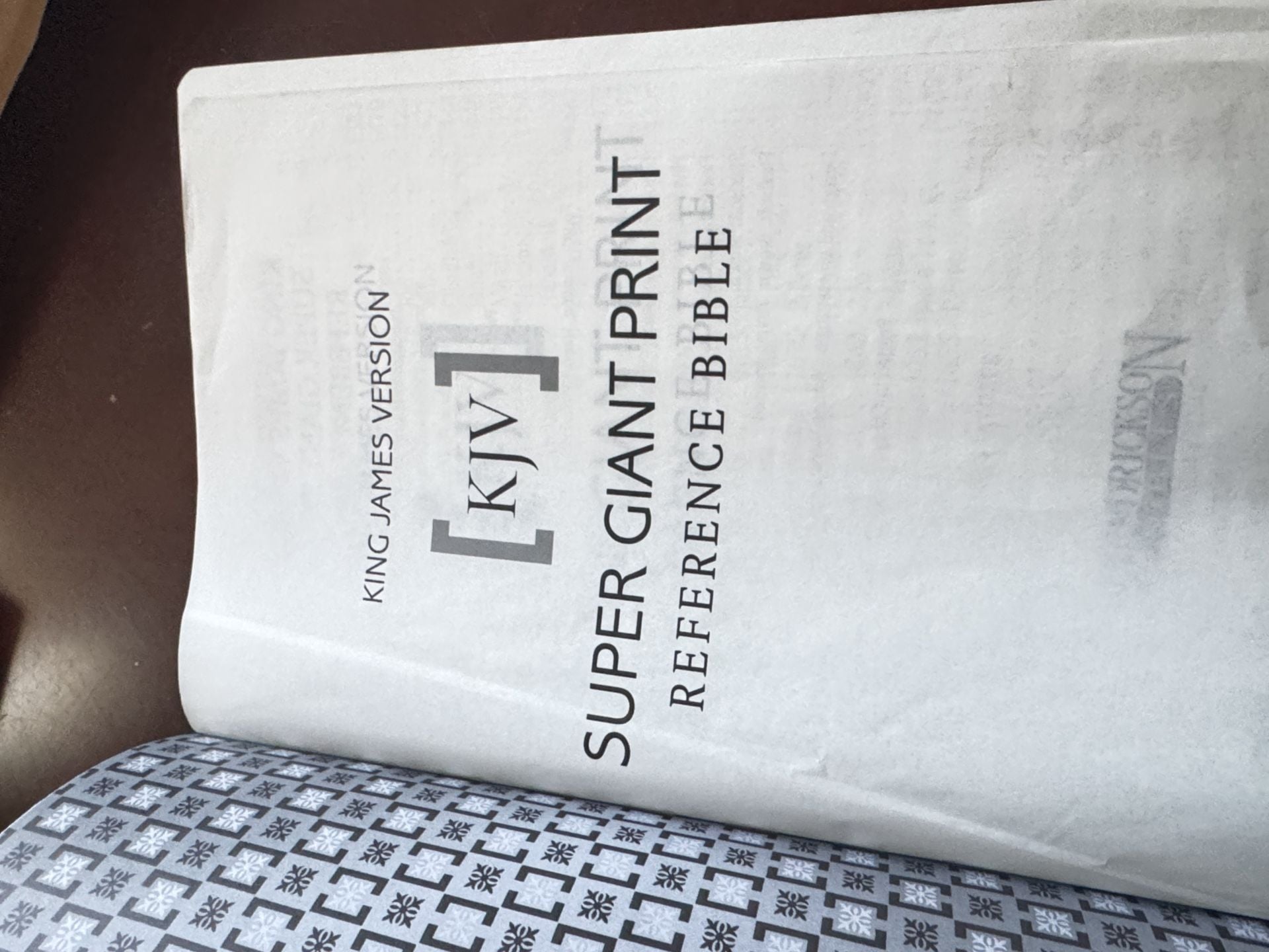 Super GIANT Print Hendrickson Bibles King James Version Reference Edition Holy Bible 6