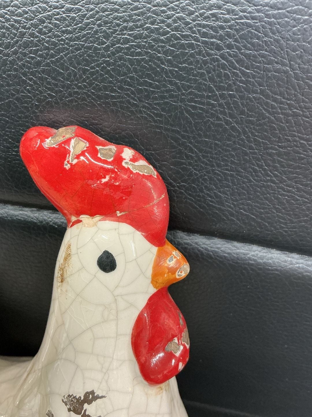 Rustic Ceramic Rooster Figurine Distressed Farmhouse Decor 5