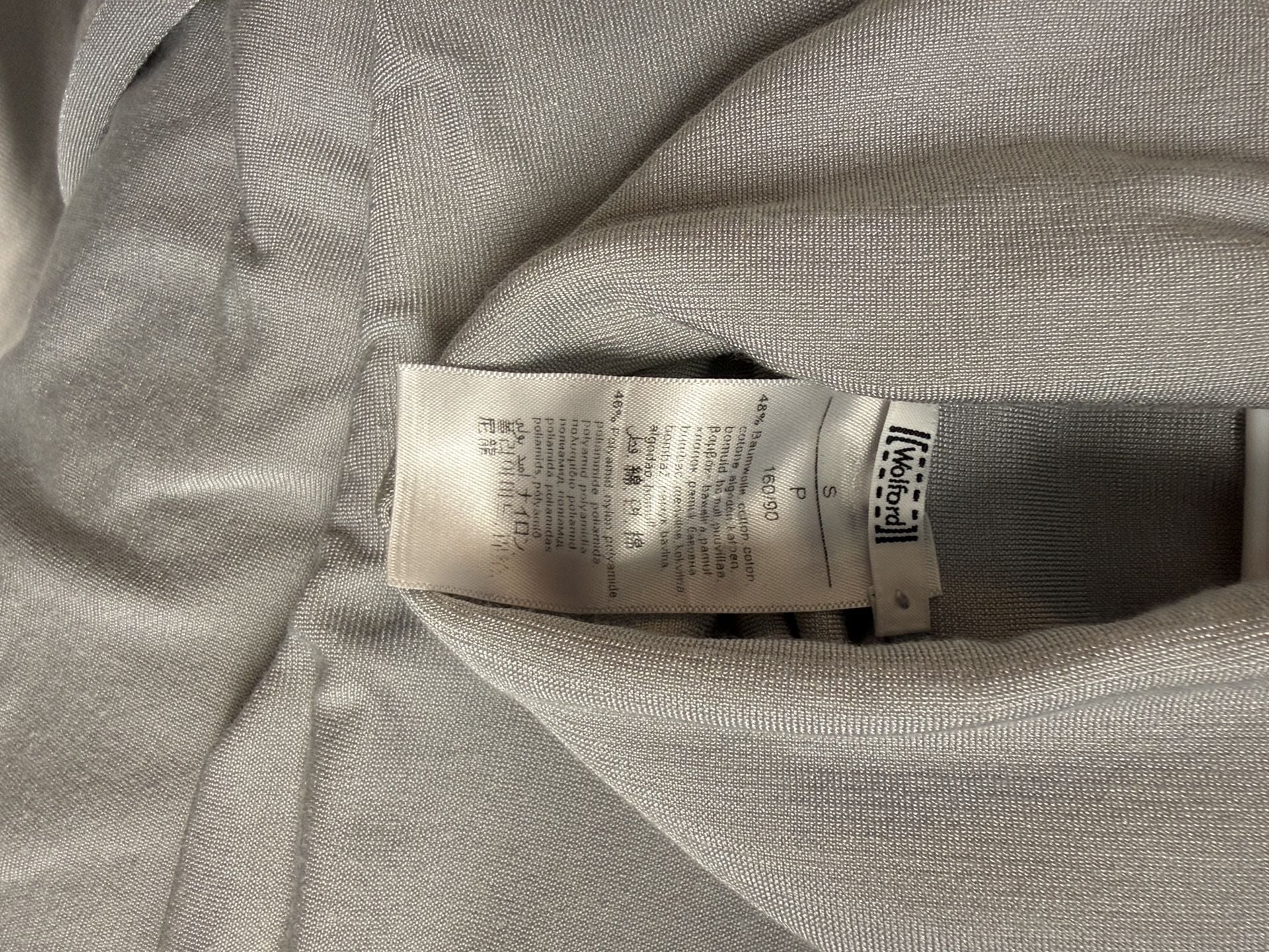 Wolford Turtleneck Bodysuit Size S Gray Cotton Long Sleeve 3