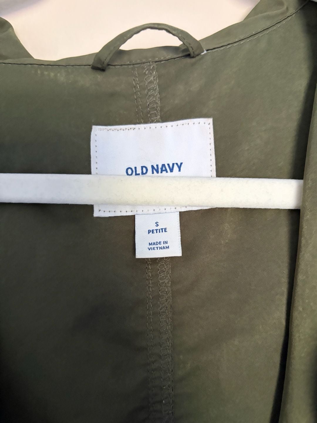 Old Navy Hooded Utility Jacket Size S Petite Olive Green 3