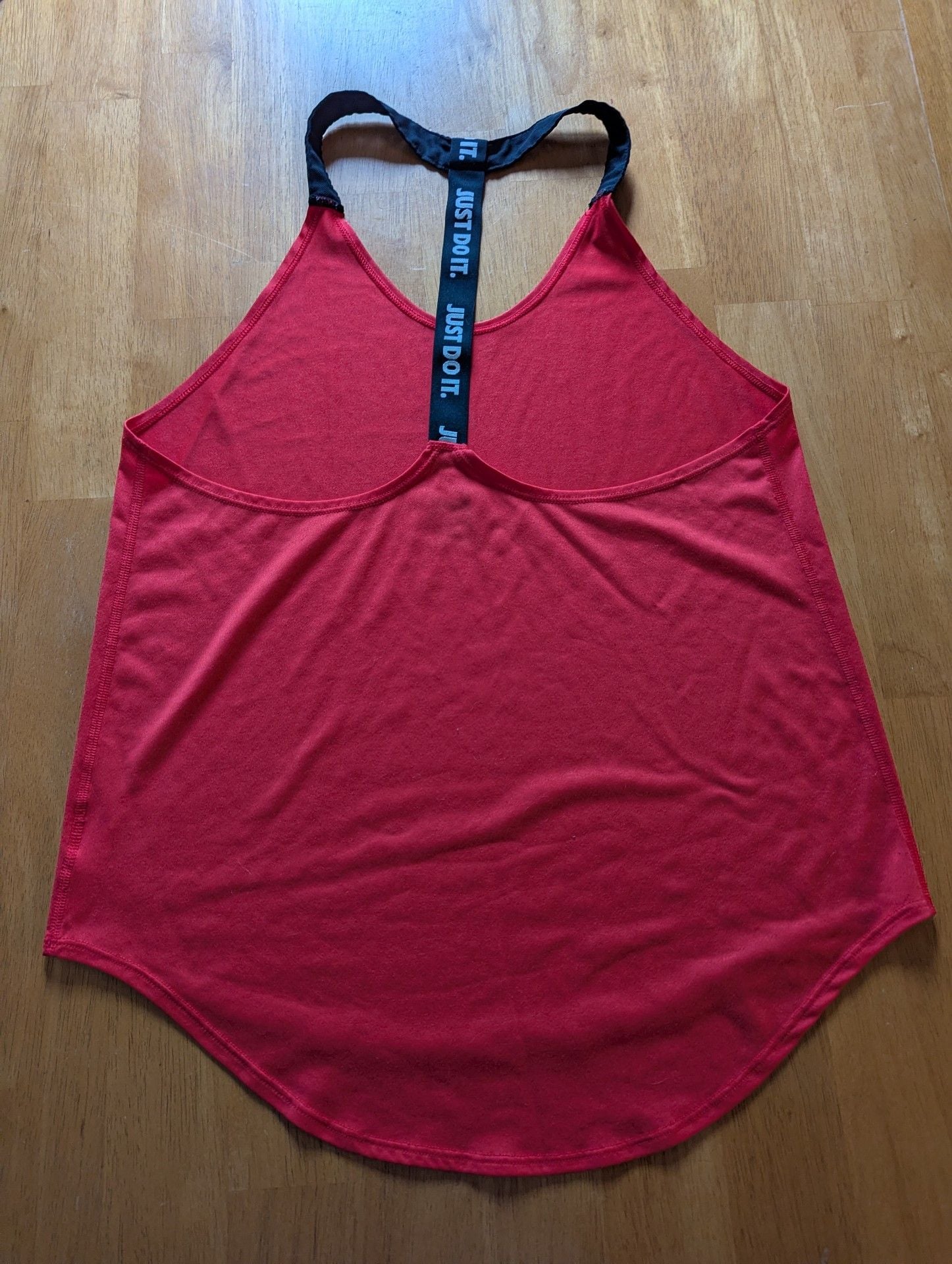 Nike Dri-FIT Tank Top Size M Red Just Do It Racerback Athletic Shirt 3