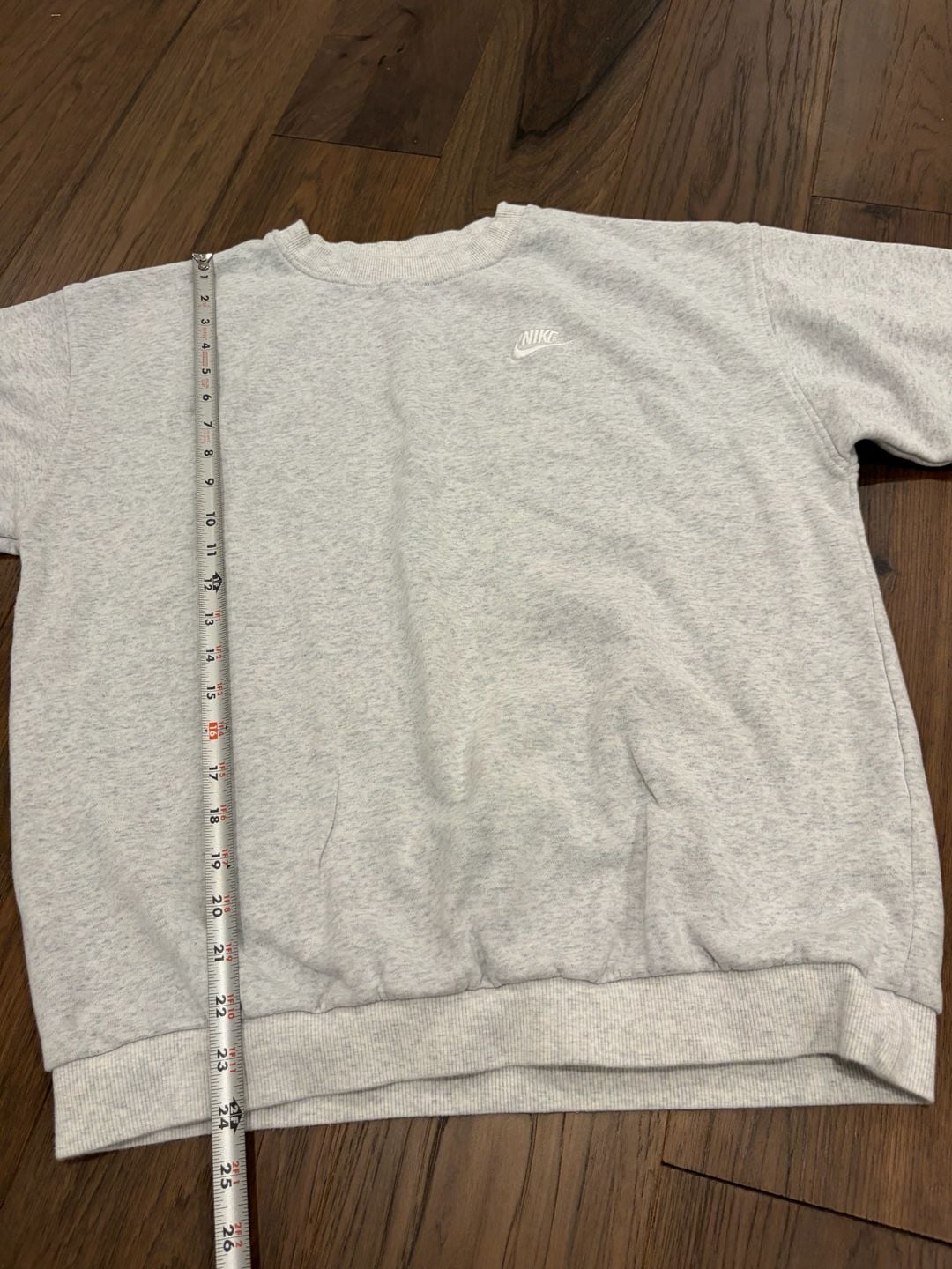Nike Embroidered Swoosh Sweatshirt Youth Size XL Gray Heather 5