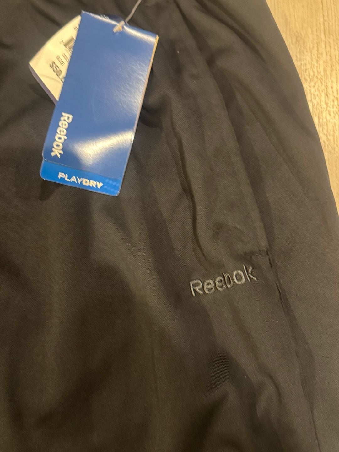 Reebok PlayDry Athletic Pants Size 3XLT Black Polyester 3