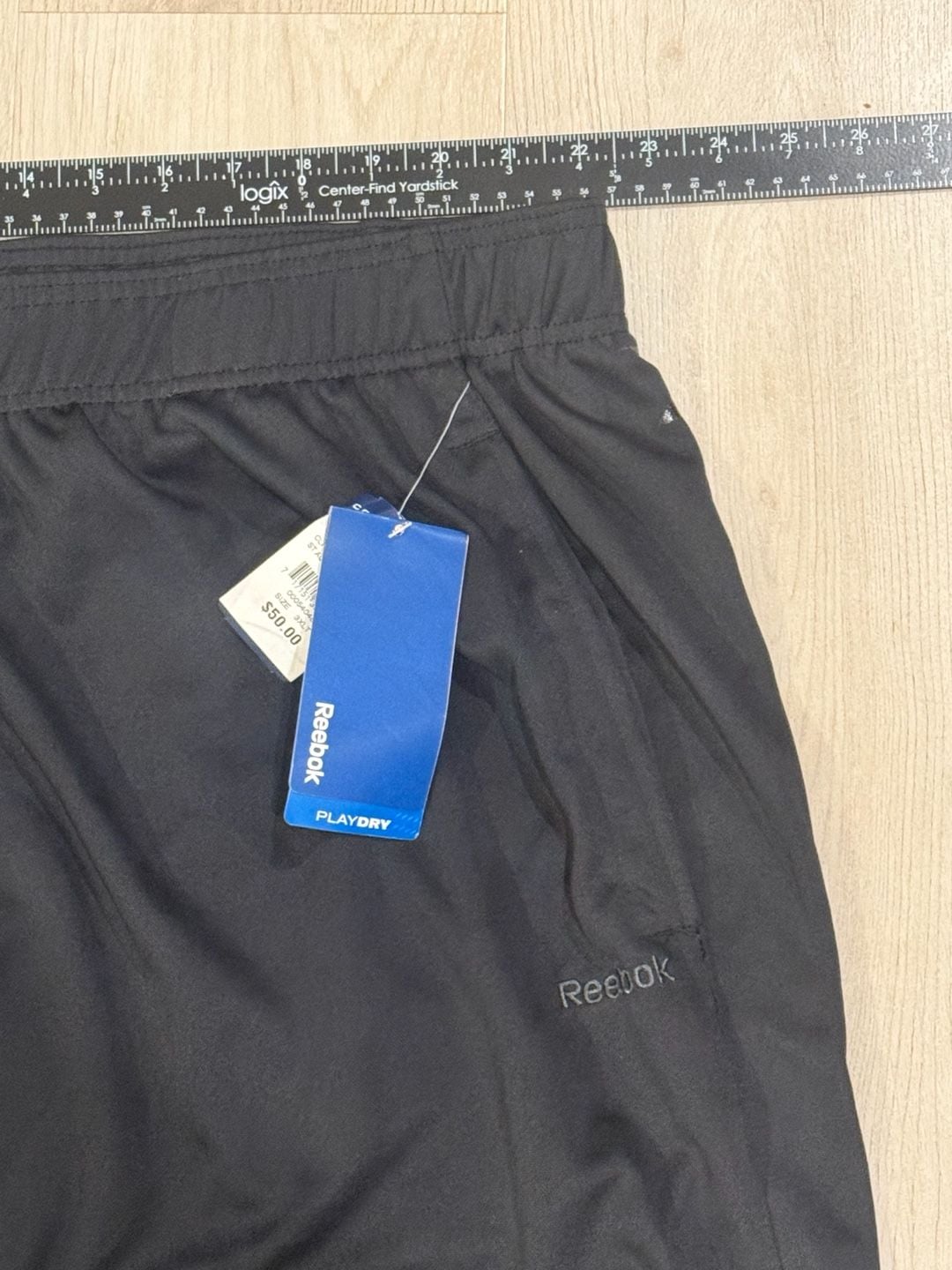 Reebok PlayDry Athletic Pants Size 3XLT Black Polyester 5