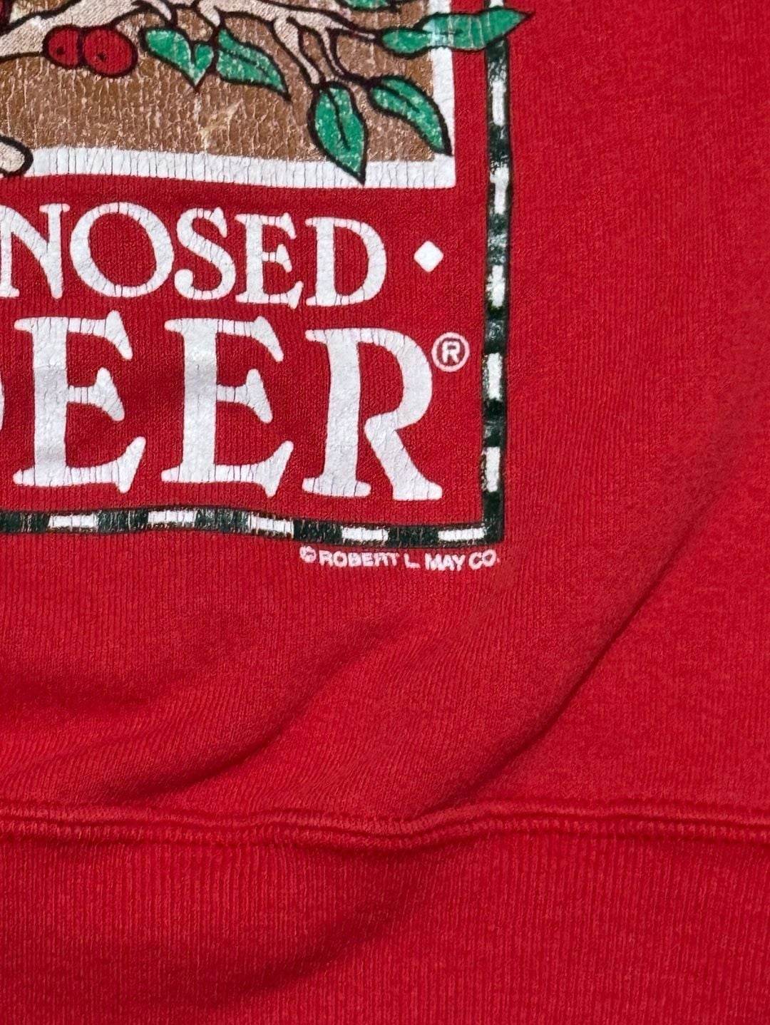 Vintage Rudolph the Red-Nosed Reindeer Christmas Sweatshirt Red 4