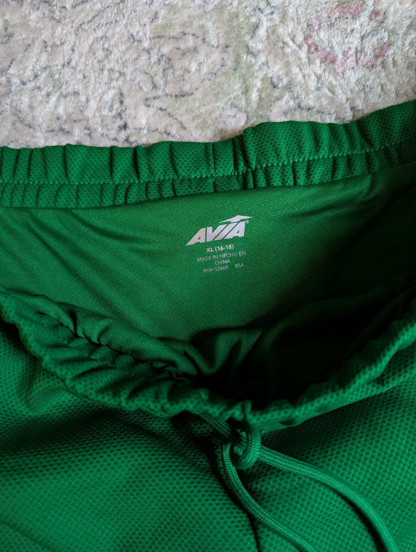 Avia Mesh Shorts Size XL 16-18 Green Athletic Track Piping 4