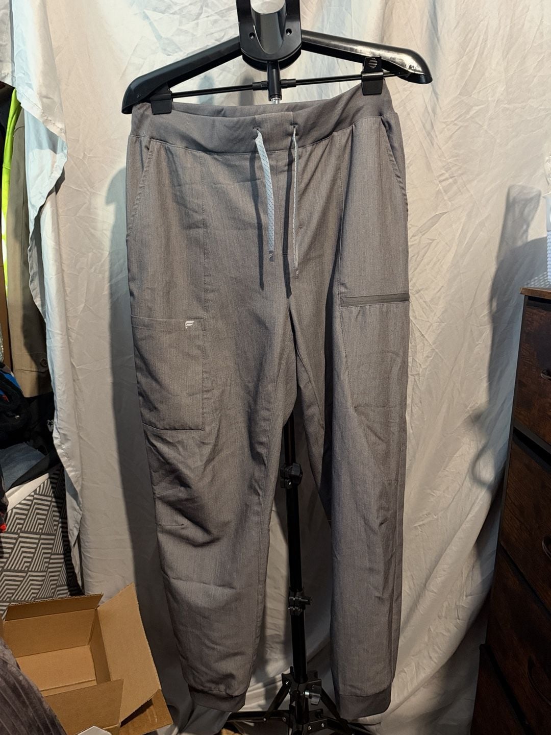 Fabletics Jogger Pants Size L Gray Drawstring Athletic 2