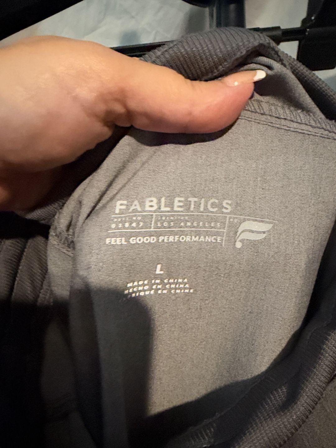 Fabletics Jogger Pants Size L Gray Drawstring Athletic 3