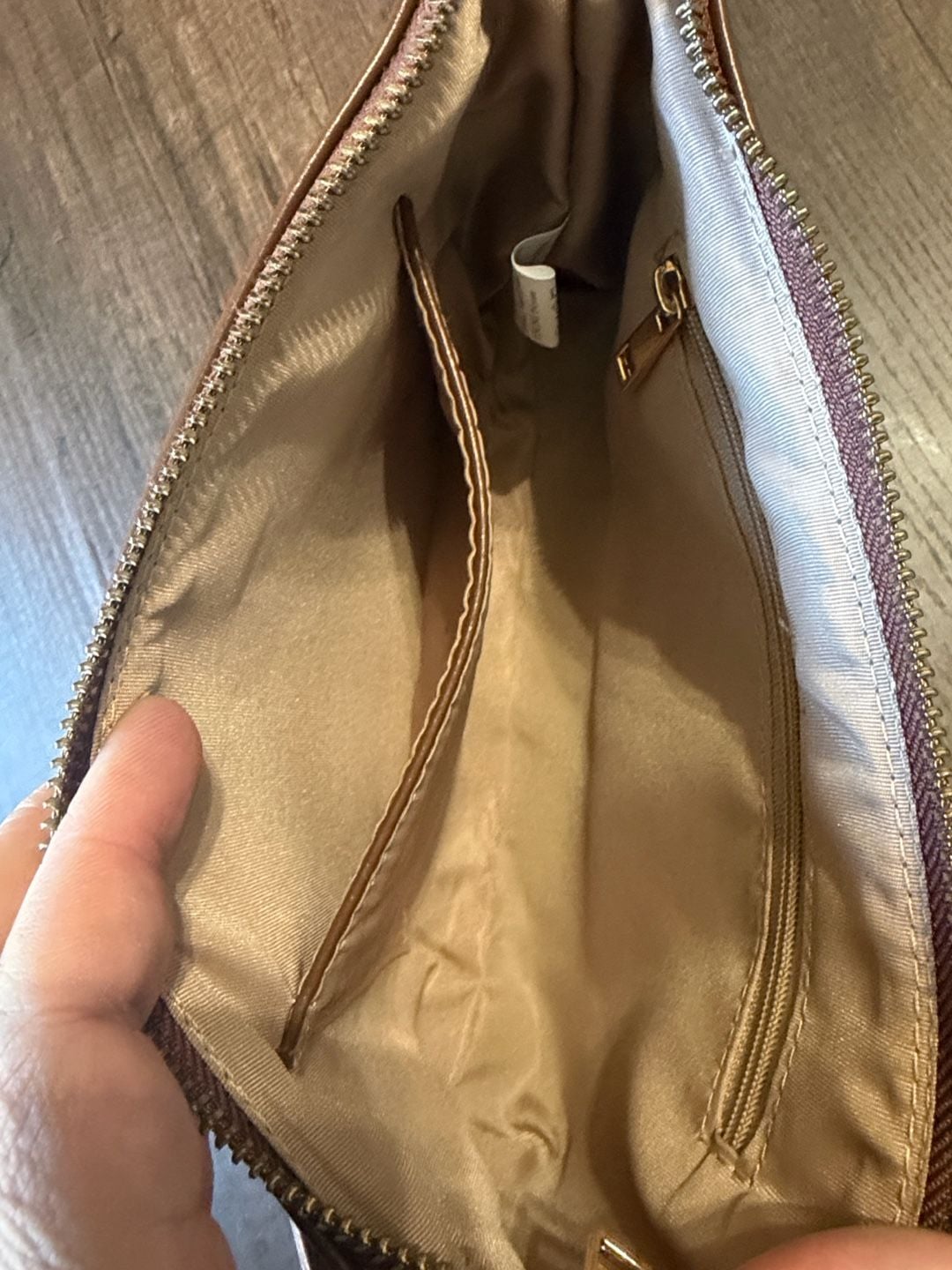 Brown Faux Leather Shoulder Bag Purse 5