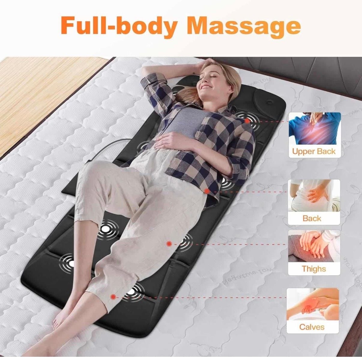 Cili 10 Motors Massage Mat With Heat CL-3701 5