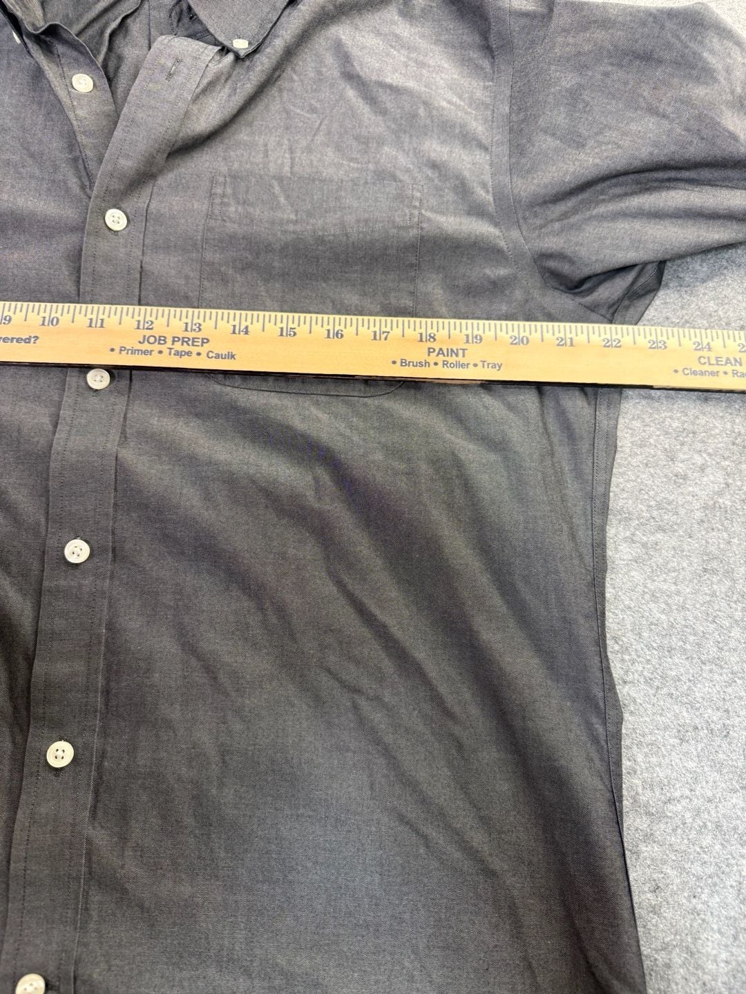 Eddie Bauer Wrinkle Free Relaxed Fit Shirt Size M Gray Long Sleeve 7
