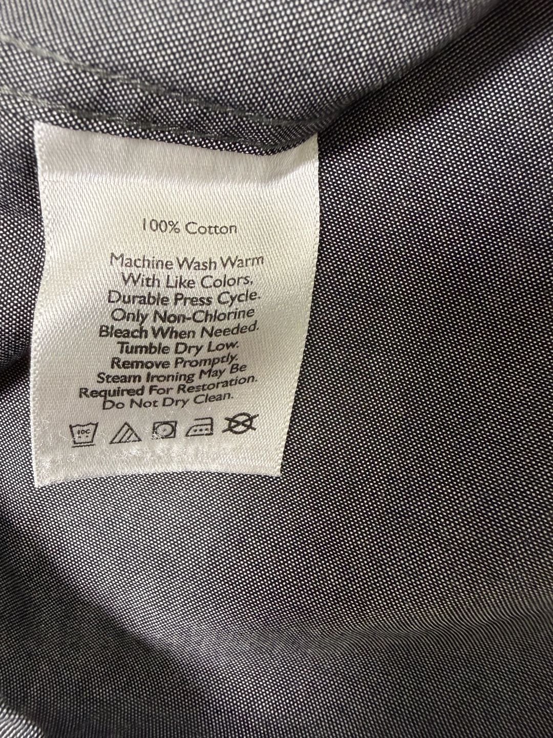 Eddie Bauer Wrinkle Free Relaxed Fit Shirt Size M Gray Long Sleeve 8