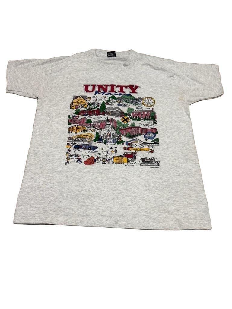 Vintage Unity Maine Graphic T-Shirt Grey 2