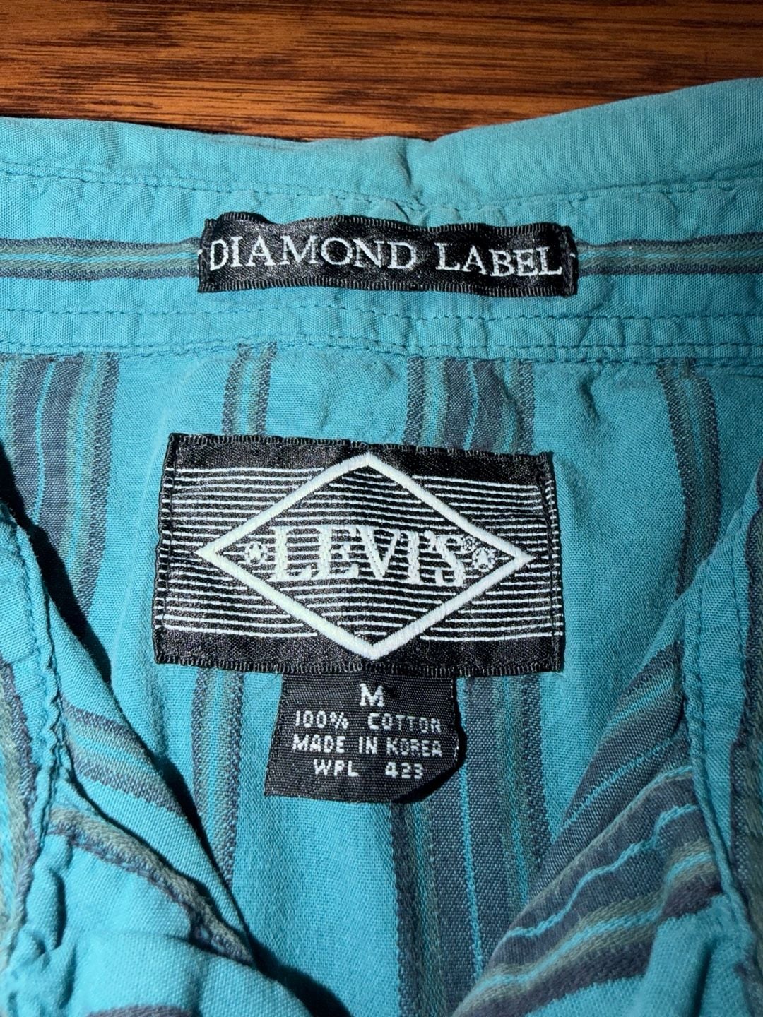 Levi's Diamond Label Striped Long Sleeve Button Down Shirt L 7