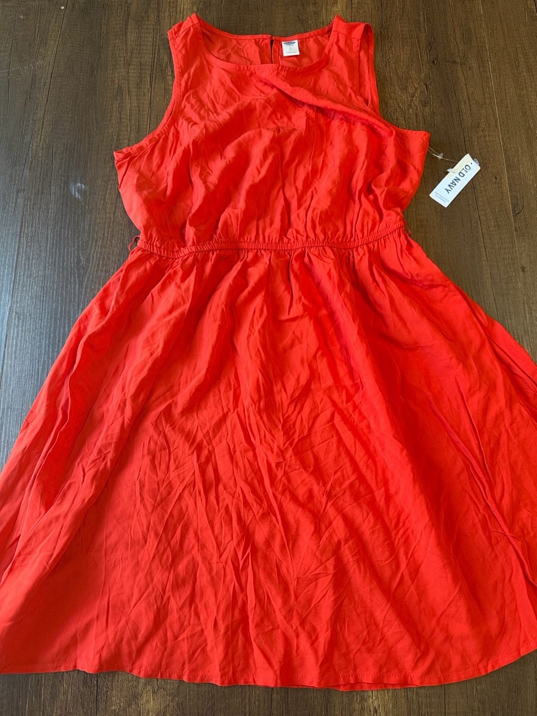 Old Navy Sleeveless Dress Size S Petite Red Rayon 2