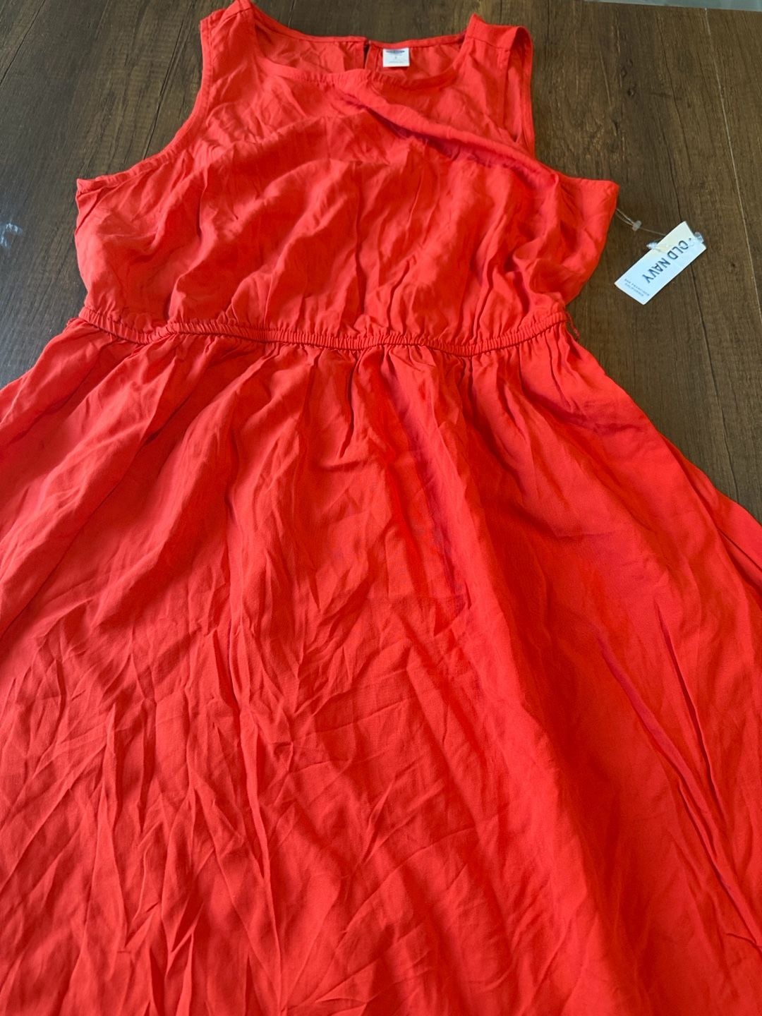 Old Navy Sleeveless Dress Size S Petite Red Rayon 3