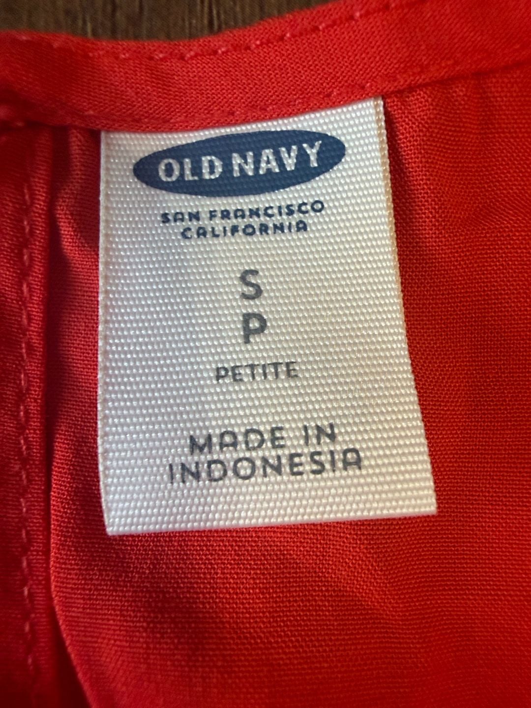 Old Navy Sleeveless Dress Size S Petite Red Rayon 5