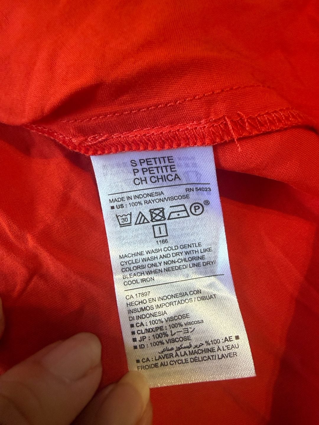 Old Navy Sleeveless Dress Size S Petite Red Rayon 6