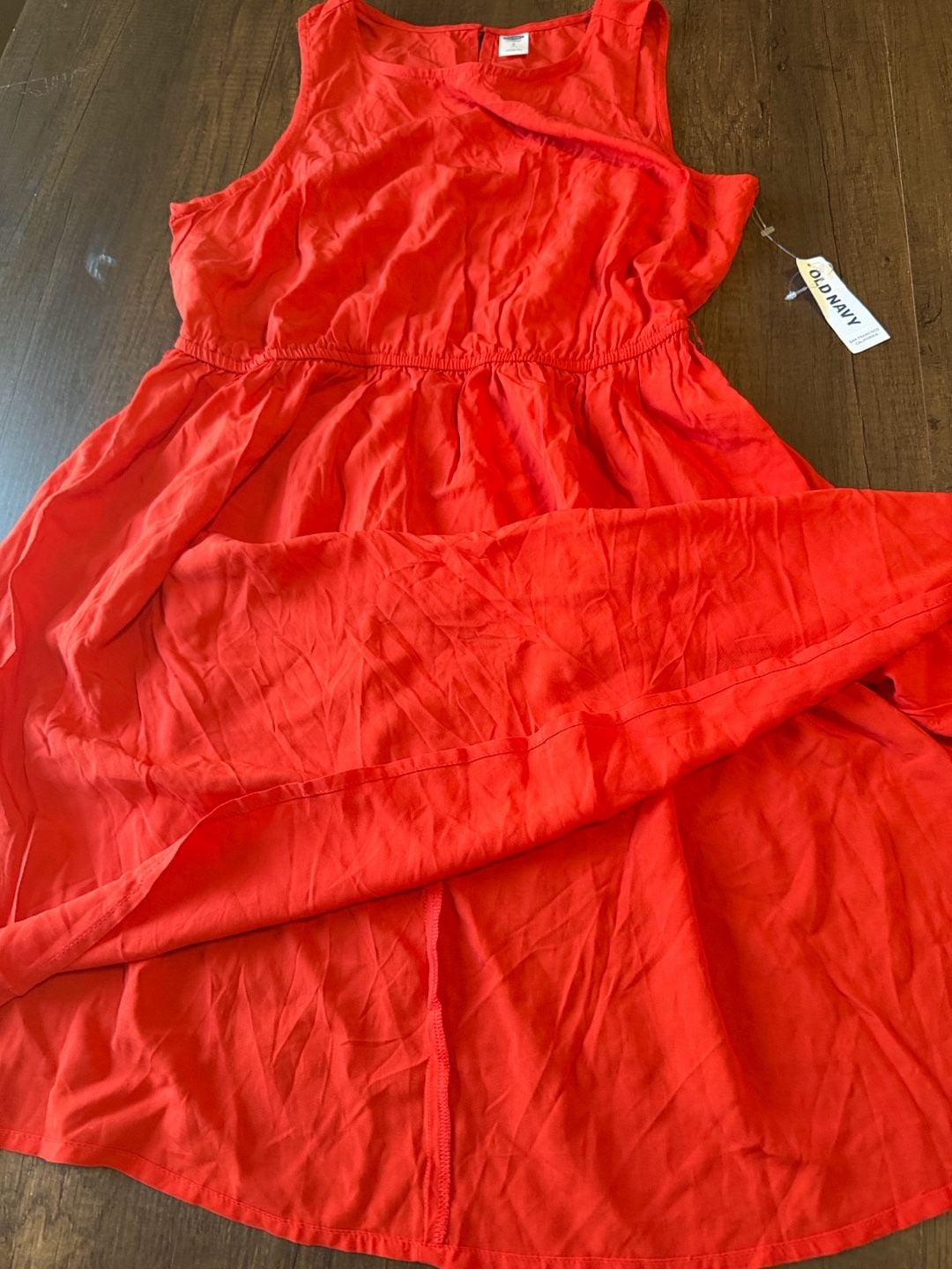 Old Navy Sleeveless Dress Size S Petite Red Rayon 7
