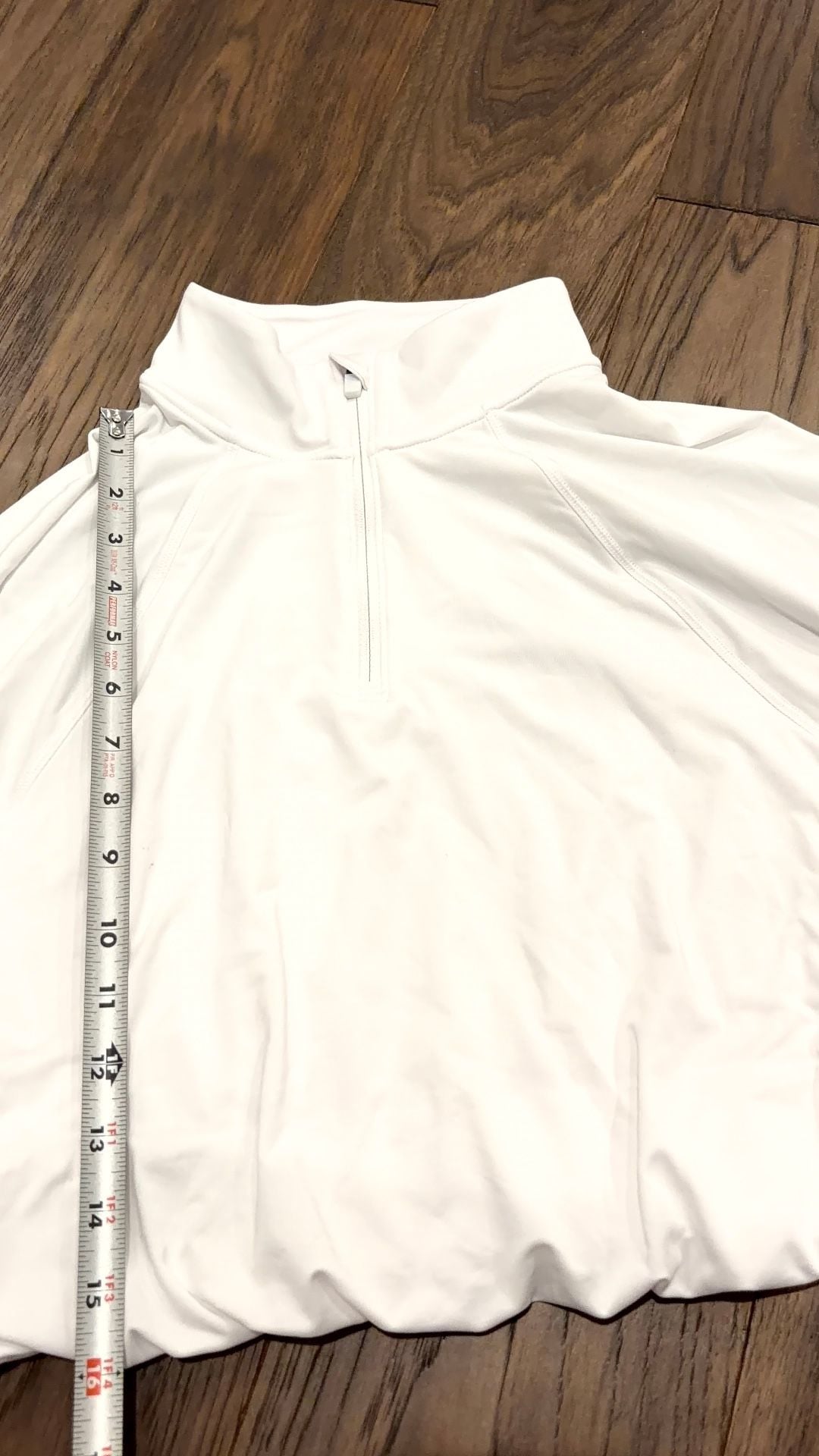 Athleta Girl 1/4 Zip Pullover Size XL/14 White Athletic Top 3
