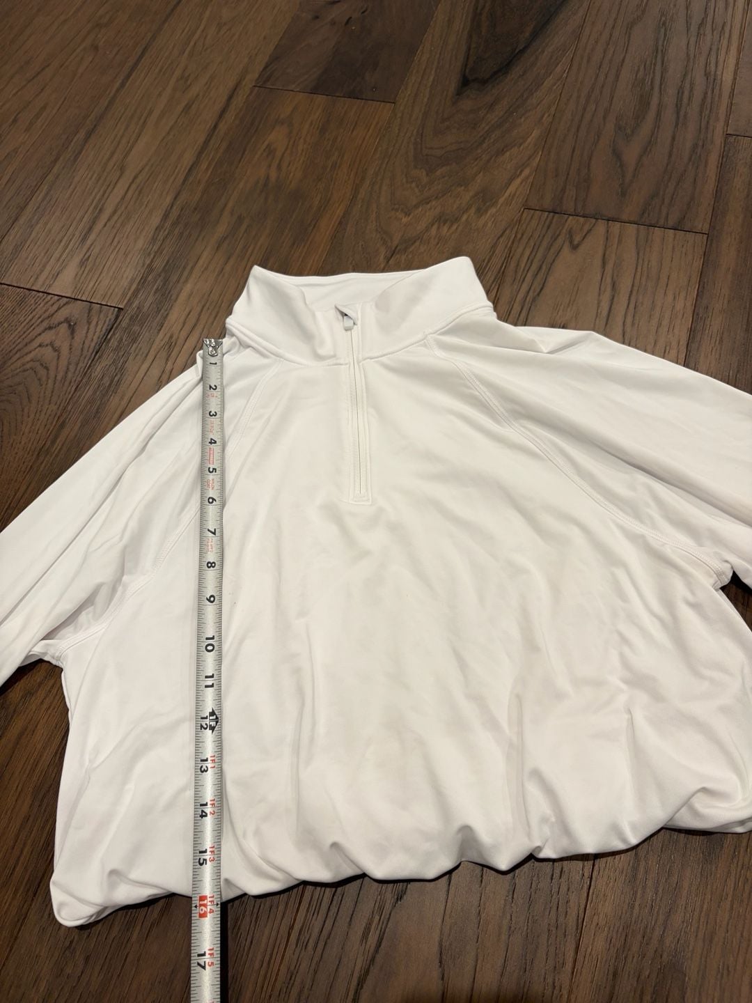 Athleta Girl 1/4 Zip Pullover Size XL/14 White Athletic Top 4
