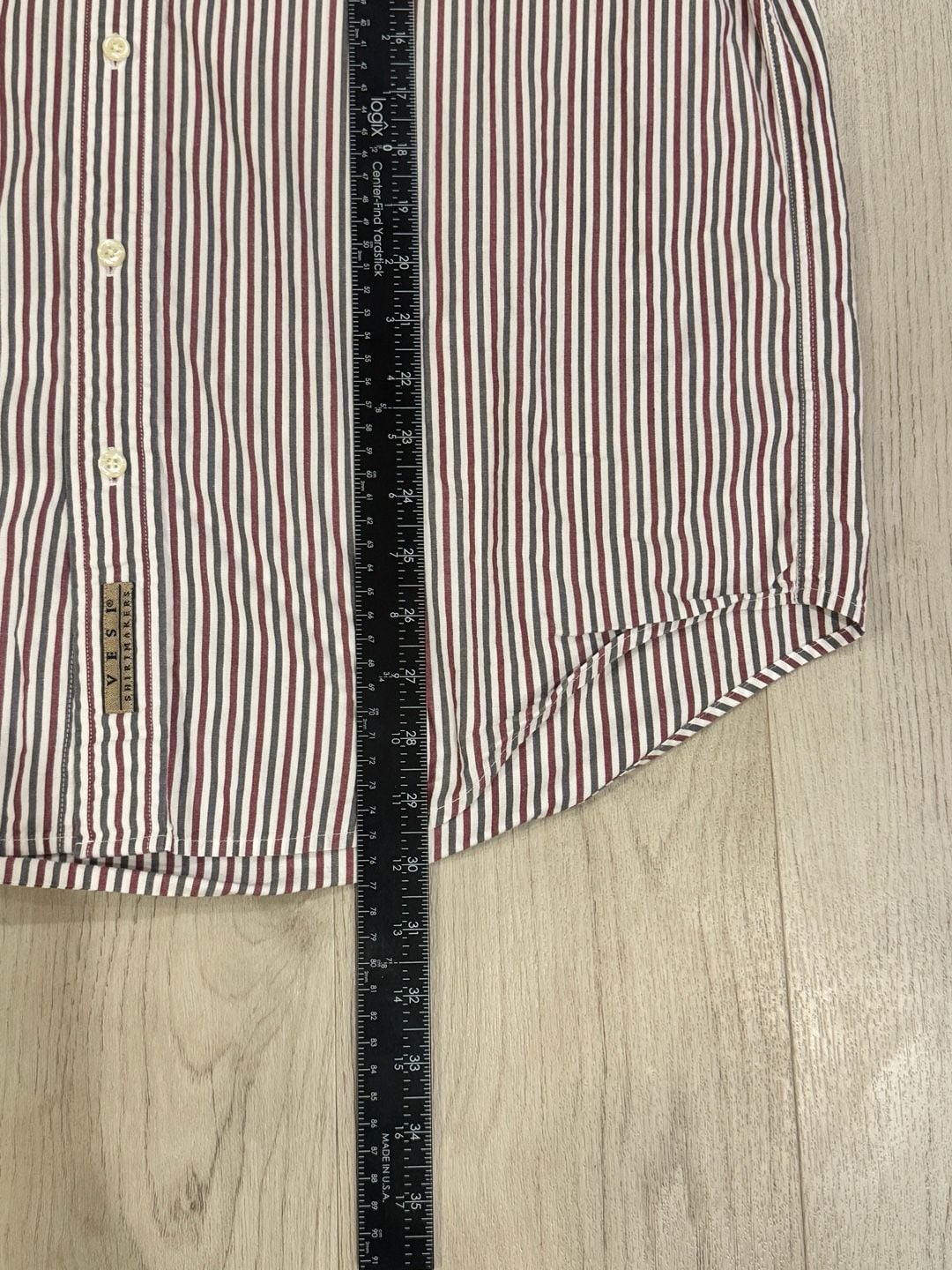Vesi Sportswear Button-Down Shirt Size L Striped WSU Cougars 6