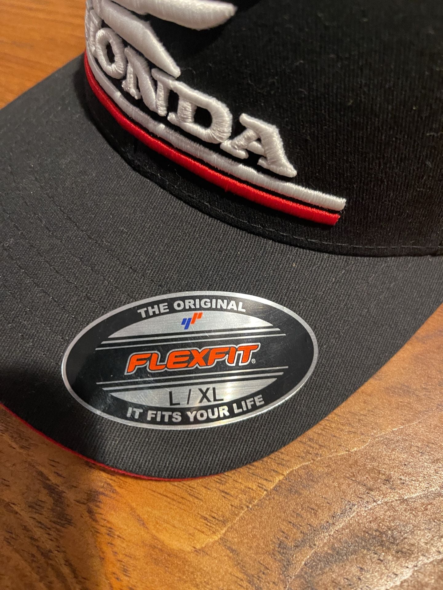 Fox Racing Honda Hat Size L/XL Black Red Flexfit Cap 3