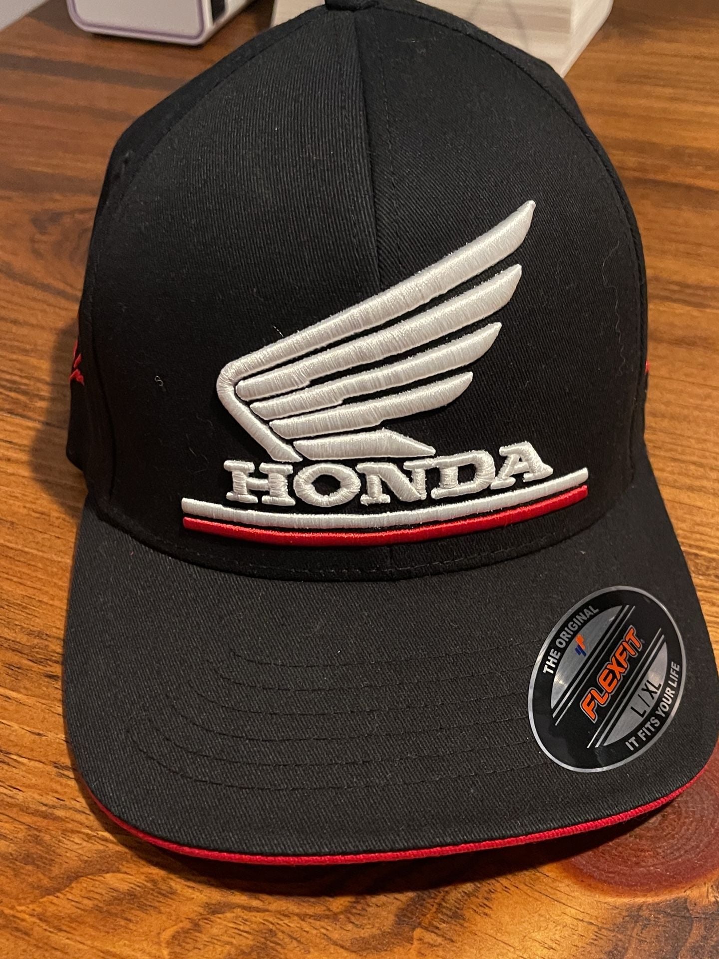 Fox Racing Honda Hat Size L/XL Black Red Flexfit Cap 2