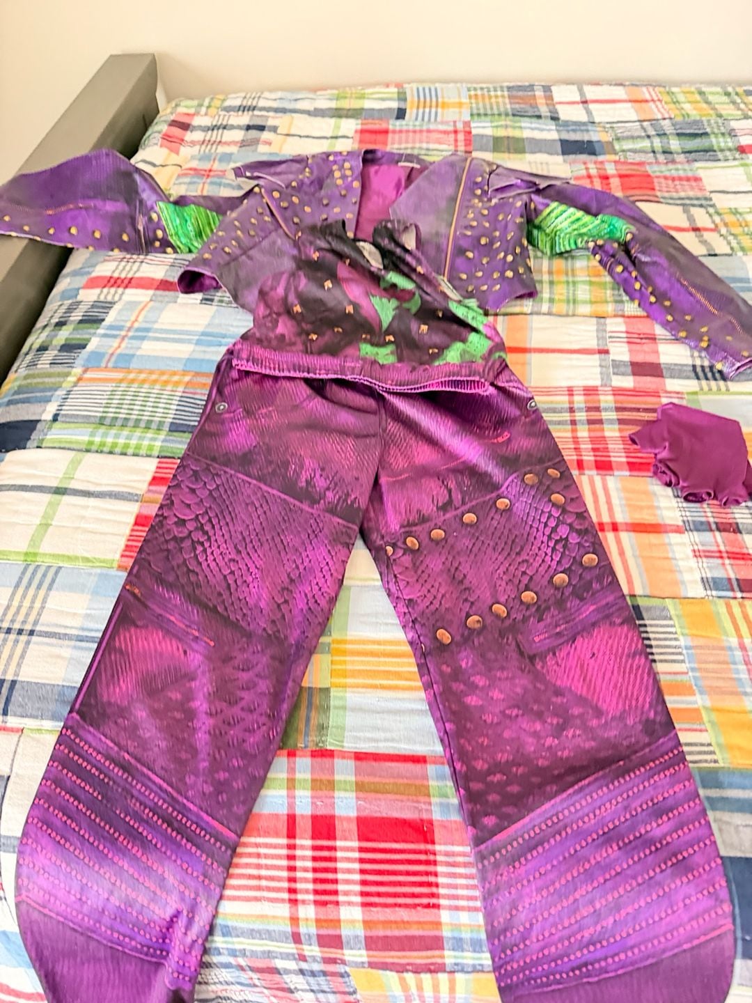 Disney Descendants Mal Costume Jacket Top Pants Size 8 1