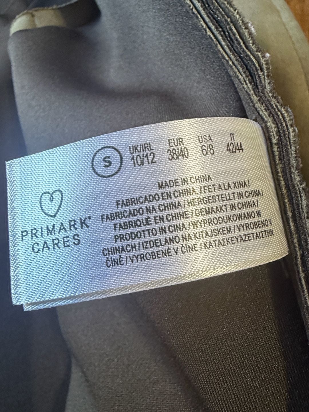 Primark Faux Suede Biker Jacket Size S Olive Green 6