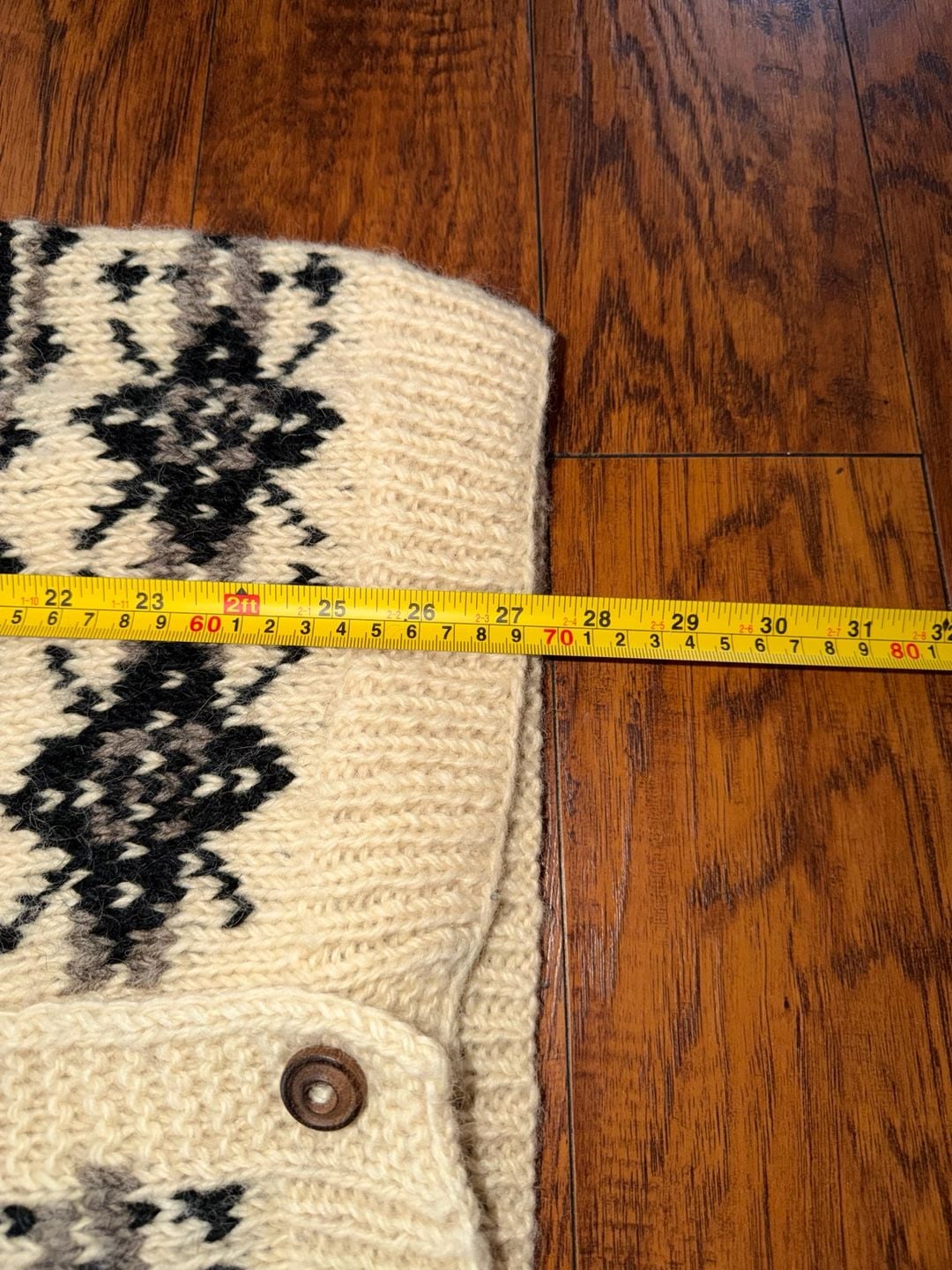 Lost Horizons Nordic Fair Isle Wool Cardigan Sweater Size L 5