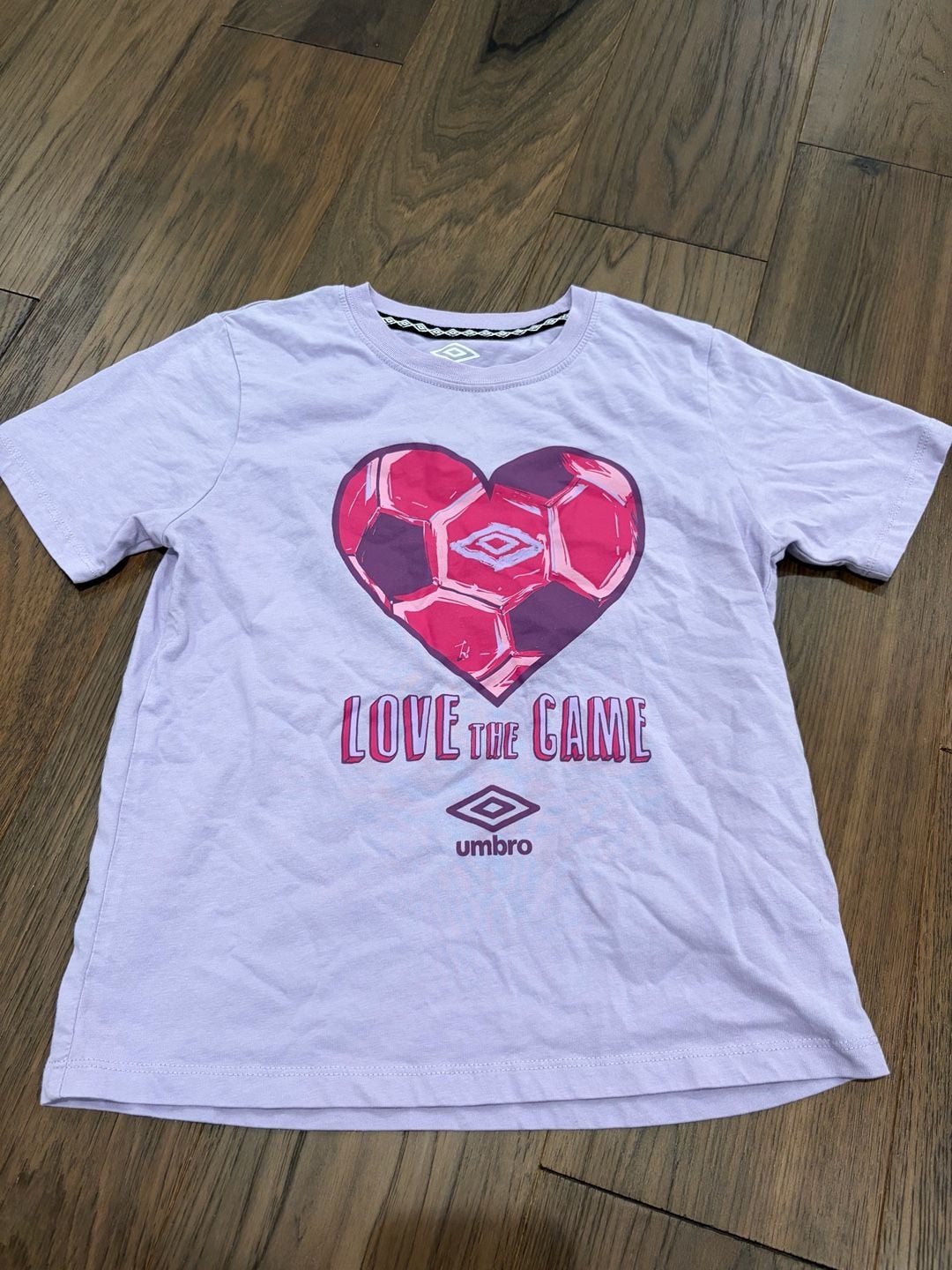 Umbro Love The Game T-Shirt Size XL Purple Soccer Graphic Tee 2