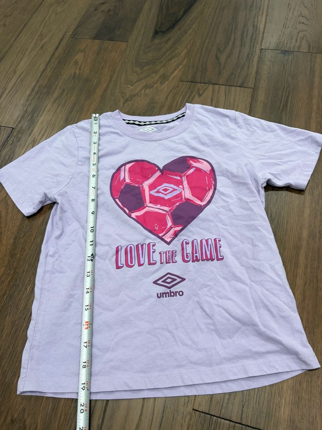 Umbro Love The Game T-Shirt Size XL Purple Soccer Graphic Tee 3