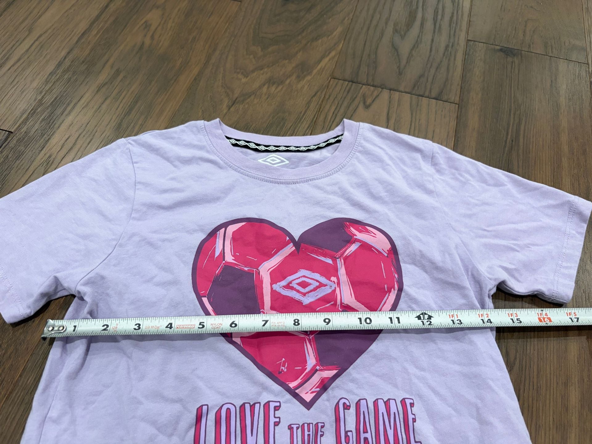 Umbro Love The Game T-Shirt Size XL Purple Soccer Graphic Tee 4